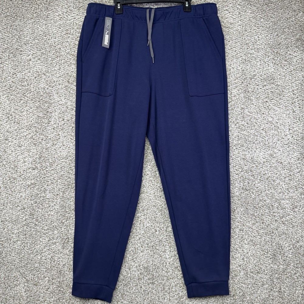Puma Pulse Joggers Men's Size XXL 2XL Blue Tapered Sweatpants Relaxed Casual